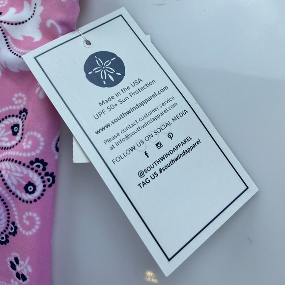 SOUTHWIND Pink UPF 50 Pebble Beach Top in Bandana N249 - Picture 3 of 14